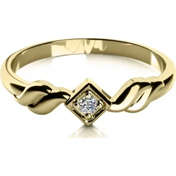 Šperk Couple, Zásnubní prsten Lorry ve žlutém zlatě se zirkonem, vel. 48, prům. 15.3 mm, 585-68-1-0648.0Z00.0.48.001