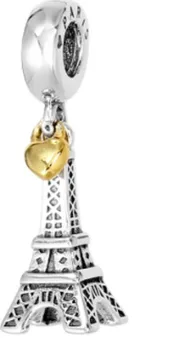 Přívěsek Krystal Přívěsek na náramek cestování 2302953 Eiffelova věž + srdce láska k Paříži
