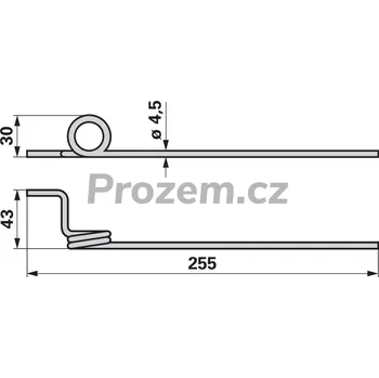 Auto-moto Pružina přihaněče pro Epple, 255/4,5/43 mm, E362178