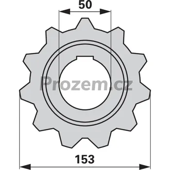 Auto-moto Řetězové kolo pro Claas, 11 zubů, 153/50 mm, 6303510