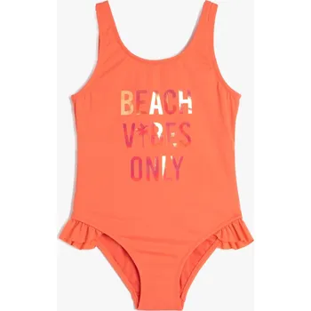 Dámské plavky Koton Plavky s Ramínky, S Potiskem a Volánky Koton bílá | červená 2283435