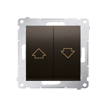 vypínač SIMON 54 DZP1W.01/46 Žaluziové tlačítko pro ovládání jedné rolety z více míst 1+1 (strojek s krytem)