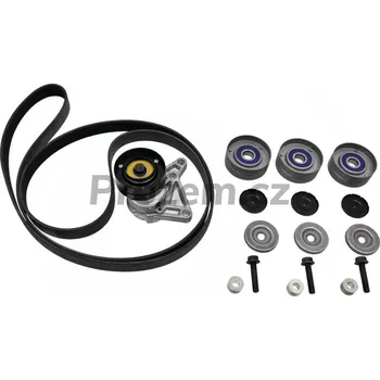 Rozvod motoru Sada napínák řemene, vodící váleček a řemen 2475 mm pro John Deere, AL112300, AL157596, L111601