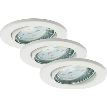 Bodové svítidlo BRILONER 3ks sada LED vestavné svítidlo, pr. 8,6 cm, 3 W, bílé BRI 7225-036