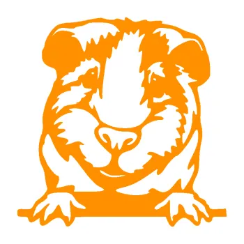 Samolepící dekorace Morče 004 levá (06 - oranžová) SAMOLEPKA NA AUTO, NÁLEPKA, FÓLIE, POLEP, TUNING, VLASTNÍ TEXT, TISK, AUTOSAMOLEPKY.cz, POLEPY, OBRÁZEK, LOGO, 3D STICKERS