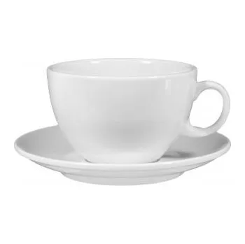 Čajový šálek 0,35 ltr. s podšálkem V.I.P., bílá, Seltmann Weiden