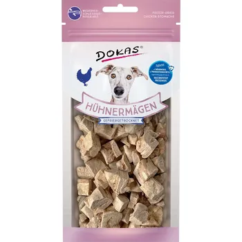 Pamlsek pro psa Dokas mrazem sušené kuřecí žaludky 7× 20 g