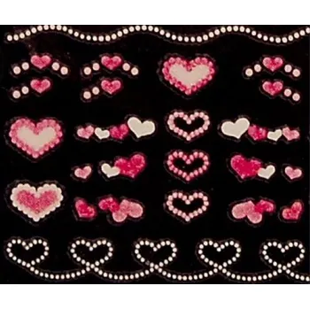 Umělé nehty Zdobení - Srdíčka