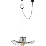 Černé závěsné svítidlo s kovovým stínidlem ø 50 cm Tel – Opviq lights ID_1333128