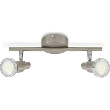 Bodové svítidlo BRILONER Bodové svítidlo 27,5 cm 2xGU10 6W 500lm matný nikl BRILO 2991-022B
