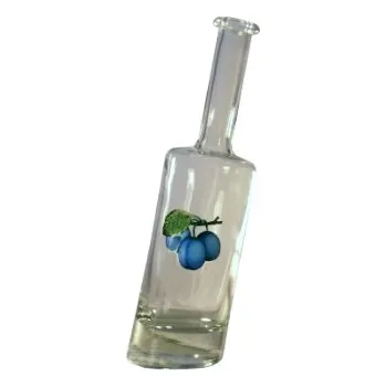 Láhev Bounty - 0.50 bezbarevná + obtisk 3 švestky s lístkem