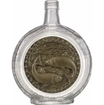 Láhev Láhev Slivovice Bricol - 0.50 bezbarevná + etiketa znamení Ryby