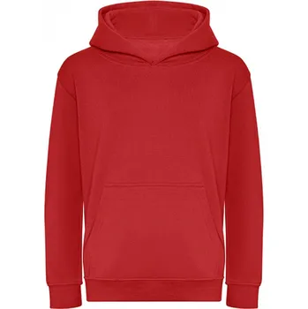 Chlapecká mikina Just Hoods Dětská organická klokanka s dvojitou kapucí a fleecovou podšívkou Barva: červená ohnivá, Velikost: 1-2 roky JH201K