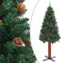 Vánoční stromek Úzký vánoční stromek z pravého dřeva se šiškami zelený