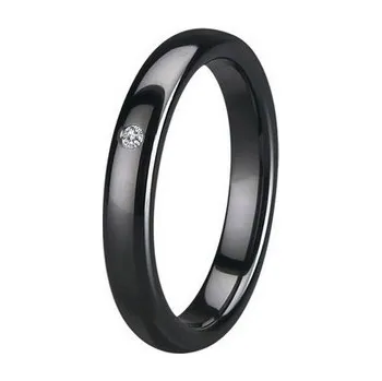 Prsten NUBIS® KM1010-4 Dámský keramický prsten černý, šíře 4 mm - velikost 59 - KM1010-4-59