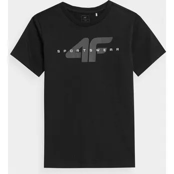 Dívčí tričko 4F 4FJAW23TTSHM0796 DEEP BLACK Dětské tričko EU 134