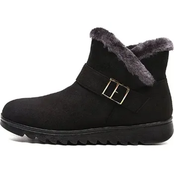 Dámská zimní obuv Dámské zimní kotníčkové boty s kožíškem Barva: Černá, Velikost US: 36