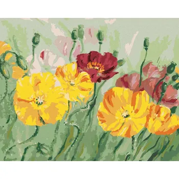 Diamondi Diamantové malování - BAREVNÝ VLČÍ MÁK Rozměr: 40x50 cm, Rámování: bez rámu a bez vypnutí plátna