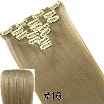 Paruka Syntetické rovné vlasy s klipsy | 55 cm - 16