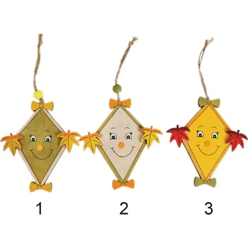 Drak závěs dřevo 2ks/9,5cm mix