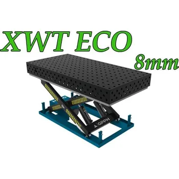 Dílenský stůl GPPH Svařovací stůl XWT ECO (8mm) s hydraulickým systémem - 1200x1200mm - díry 28mm, spon 100x100mm