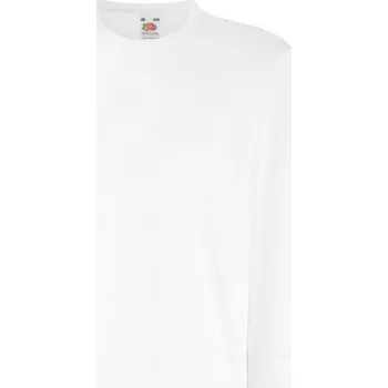 Chlapecké tričko Fruit of the Loom Dětské 100% bavlněné lehčí tričko s dlouhým rukávem Barva: Bílá, Velikost: 104 F240K