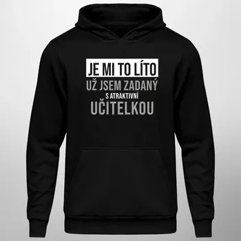 Žertovný předmět Zadaný s atraktivní učitelkou - pánská mikina s potiskem
