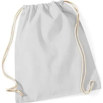 Školní batoh Westford Mill Gymnastický bavlněný vak na stahovací šňůrku 12 l Barva: šedá světlá, Velikost: 37 x 46 cm WM110