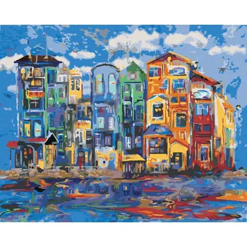 Dětské zboží Diamondi Diamantové malování - AMSTERDAM PO DEŠTI Rozměr: 40x50 cm, Rámování: bez rámu a bez vypnutí plátna