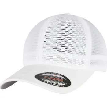 Kšiltovka Flexibilní prodyšná kšiltovka 360° Flexfit Omnimesh Barva: Bílá, Velikost: S/M