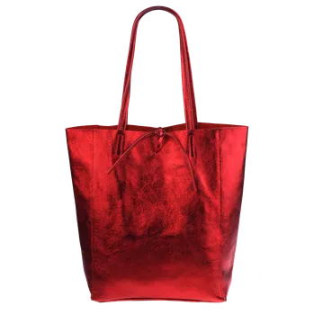 Kabelka NovaKabelka.cz Kožená italská kabelka Annalisa Rossa Lucida