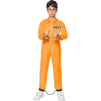 Karnevalový kostým Funiglobal - Oranžový kostým trestanec pro děti - 3-4 years