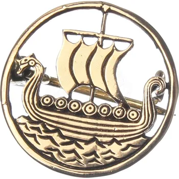 Brož Deepeka Vikinská brož Dračí lodě, 25mm