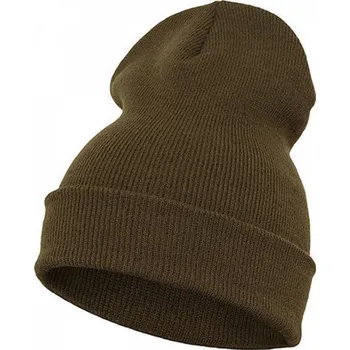 Čepice Flexfit Prodloužená silná ohrnovací beanie čepice Barva: zelená olivová FX1501KC