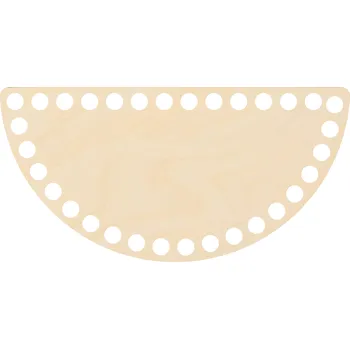 WoodenPuzzle.cz Dno na háčkování - půlkruh - přírodní (různé velikosti) Velikost: 20x10 cm