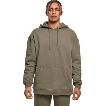 Pánská mikina Build Your Brand Basic Velkoformátová oversize mikina Urban Classics se širokými manžetami Barva: zelená olivová, Velikost: XL BYBB006