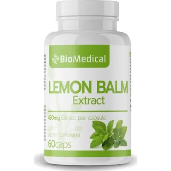 Přírodní produkt BioMedical Lemon Balm Extract - Extrakt z Meduňky lékařské 60 kaps