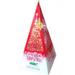 LIRAN Vánoční stromeček červený CHRISTMAS MAGIC zelený čaj s příchutí pomeranče 18x2g