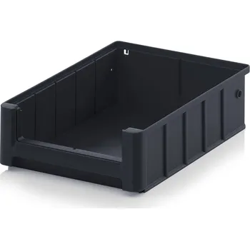 paleta ESD regálové a skladové přepravky 30 x 23,4 x 9 cm - Dopravní černá - materiál: ESD PP - ESD RK 3209