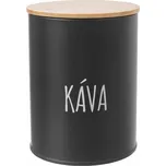 Dóza Orion plech/dřevo Káva dekor BLACK objem 0,8 l