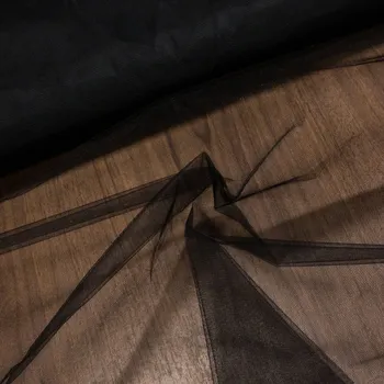 Tyl jemný oděvní na závoje, jednobarevná černá, š.160cm (látka v metráži)