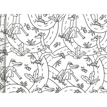 EU 999-857 Omalovánka Skate bavlněná látka