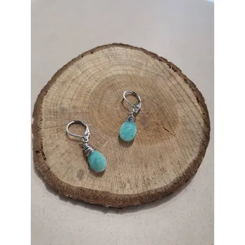 Náušnice Náušnice slzičky Amazonit - Melvys 0001184