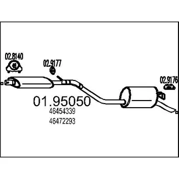 Auto-moto Zadní tlumič výfuku MTS 01.95050