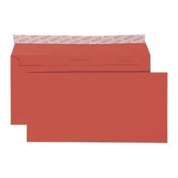 Obálka Poštovní obálka C6/5 - červená, bez okna, balení á 25 ks