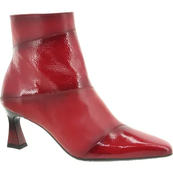 Dámské kozačky HISPANITAS Dámský červený kožený kotník na podpatku HI232983-RED-265 Velikost 40