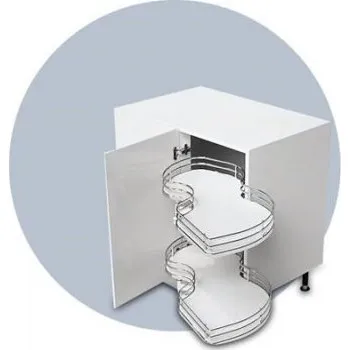 Nábytkové kování INOXA ELLITE slepý roh COMBIS 2 chrom 450 mm levý