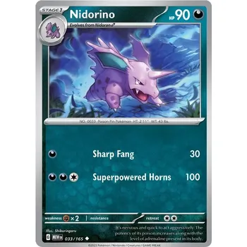 Karetní hra Nidorino 033/165 - Scarlet & Violet 151 Typ karty: Non-Holo
