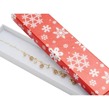 Dárková krabička Vánoční papírová krabička na šperky