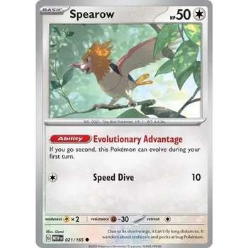 Sběratelská karetní hra Spearow 021/165 - Scarlet & Violet 151 Typ karty: Non-Holo